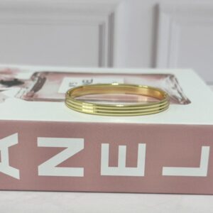 B14019 BRAZALETE  CON LINEAS 60MM 14K