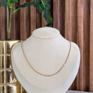 C18321 CADENA ESLABON ENTRELAZADO 50CM 18K