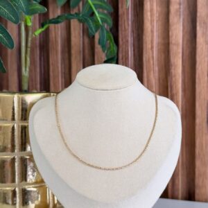 C18325 CADENA ESLABON TIPO CUERDA 55CM 18K