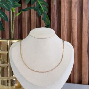 C18327 CADENA TEJIDO FINO 60CM 18K