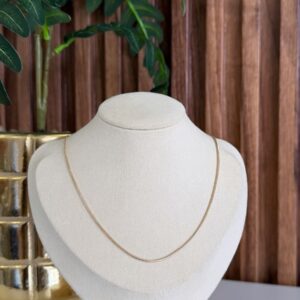 C18328 CADENA TEJIDO SERPIENTE 60CM 18K