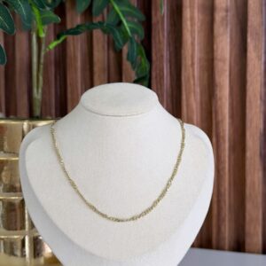 C14015 CADENA DELGADA ESLABON CUBANA 45CM 14K