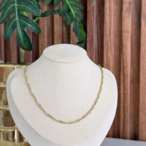 C14018 CADENA TEJIDO ENTRELAZADO 50CM 14K