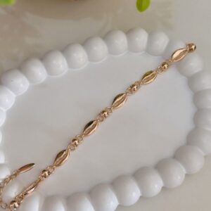 P18437 PULSERA ESLABON TIPO CONCHA 17+3CMS 18K