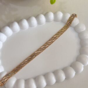 P18444 PULSERA ESLABON TIPO ESPIGA 18CMS 18K