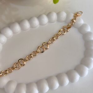 P18447 PULSERA ESLABONES COMBINADOS 19CMS 18K