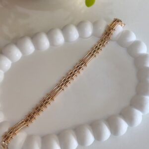 P18448 PULSERA ESLABONES ENTRELAZADOS 19CMS 18K