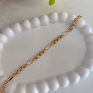 P18449 PULSERA ESLABONES TEXTURIZADOS 19CMS 18K