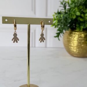 A181017 ARETE COLGANTE DE NIÑOS CON BRILLOS 18K