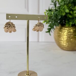 A181049 ARETE FORMA DE HOJA 18K