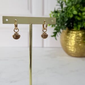 A181020 ARETE COLGANTE DE CONCHA 18K