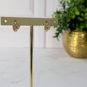 A181006 ARETE DE MARIPOSA CON BRILLOS 18K