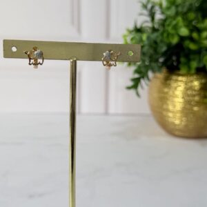 A181001 ARETE FORMA ELEFANTE CON CIRCONIA 18K