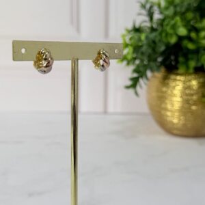 A181002 ARETE TIPO ESPIRAL CON 3 COLORES 18K