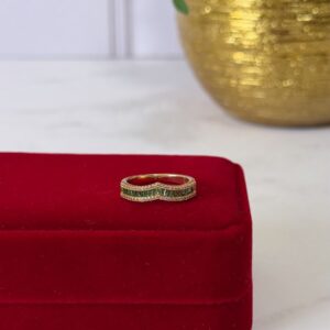 18107 ANILLO CHURUMBELA CON PIEDRA VERDE 18K