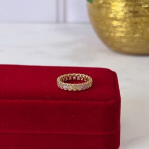 18109 ANILLO CHURUMBELA CON PIEDRAS MULTICOLORES 18K