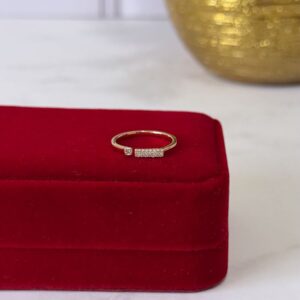18105 ANILLO DELGADO CON BRILLOS 18K