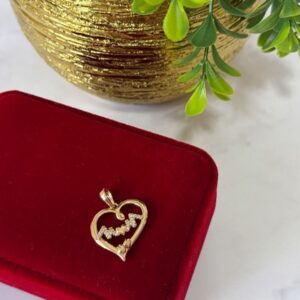 D18060 DIJE CON FRASE MOM CON BRILLOS 18K