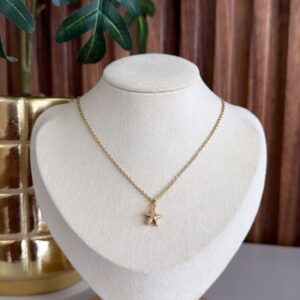 C18336 CADENA CON DIJE DE ESTRELLA 45CM 18K