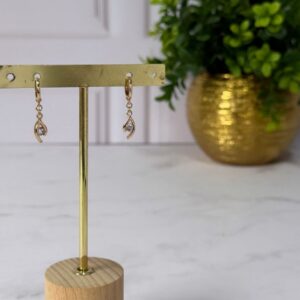 A181072 ARETE COLGANTE CON CRISTAL 18K