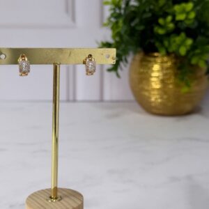 A181094 ARETE CHICO CON BRILLOS 18K