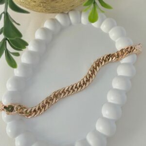 P18495 PULSERA GRUESA BARBADA 18K 20CM