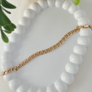 P18498 PULSERA TEJIDO CHINO 18K 19CM