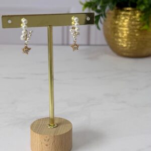 A181151 ARETE CON HILERA CURVA DE PERLAS 18K