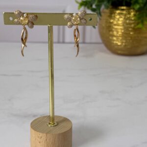 A181138 ARETE DISEÑO MARIPOSA CON BRILLOS 18K