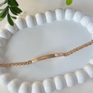 P18513 ESCLAVA CON PLACA 18K 19CM