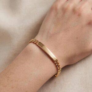 P18514 ESCLAVA CON PLACA 18K 19CM