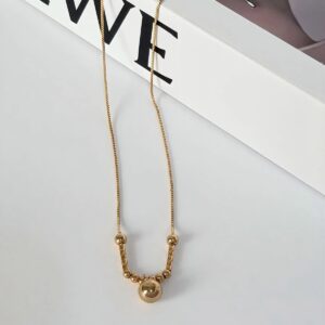CD18009 COLLAR CON DIJE DE BOLITA 18K 45+5CM