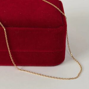 C18425 CADENA DELGADA TIPO CABLE 18K 45CM