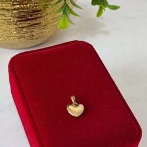 D18085 DIJE GRANDE DE CORAZON LISO 18K 1.5CM