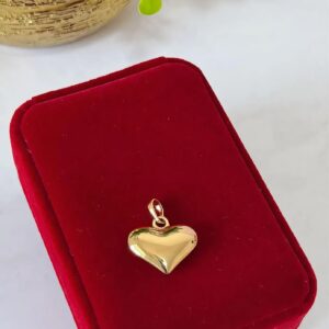 D18088 DIJE DE CORAZON LISO 18K 2X2.5CM