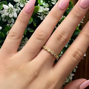 14001 ANILLO CON CRISTALES 14K