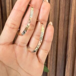 A181285 ARRACADA DE 3 COLORES 18K 40MM