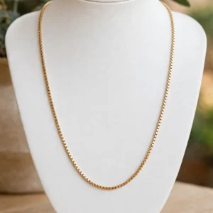 C18442 CADENA CON TEJIDO CUADRADO 18K 60CM