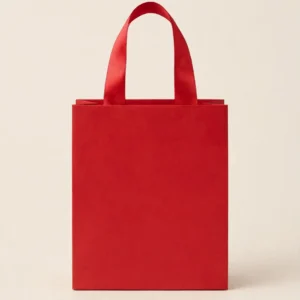 B36 BOLSA DE REGALO DE PAPEL ROJA CON LISTON 11X13CM